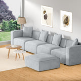 Alvin Modular Sofa Chaise Set 5-Seater Grey