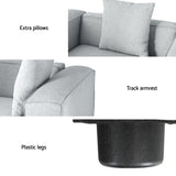 Alvin Modular Sofa Chaise Set 6-Seater Grey