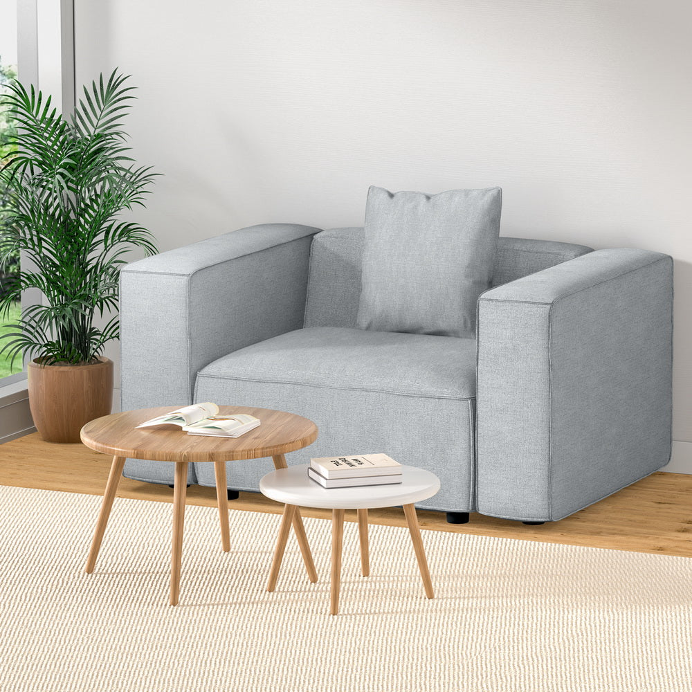 Alvin Single Armchair Grey