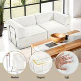 Artiss Convertible Folding Sofa Bed Beign