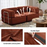 Artiss Convertible Folding Sofa Bed Orange