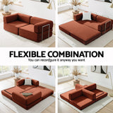 Artiss Convertible Folding Sofa Bed Orange