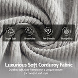 Convertible Folding Sofa Bed in Corduroy Grey
