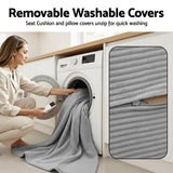 Artiss Convertible Folding Sofa Bed 30D High-Density Foam Boneless Couch with Corduroy Sleeper Couch Lounger for Living Room Grey