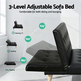 Artiss Sofa Bed Couch 1 Seater Lounge Fabric Black