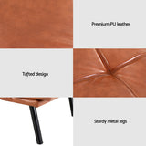 Artiss Sofa Bed Convertible 3 Seater Couch Recliner Lounge Chair Leather Brown