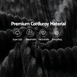 Artiss Modular Sofa Bed with Ottoman Sectional Boneless Couches for Living Room Corduroy Compressed Sofa Black