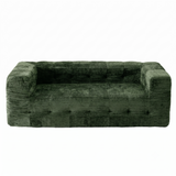Artiss Comfort Boneless Sofa for Living Room Green Luxury Chenille