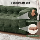 Artiss Comfort Boneless Sofa for Living Room Green Luxury Chenille