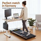 Artiss 100cm Standing Desk Treadmill Motorised Natural Wood