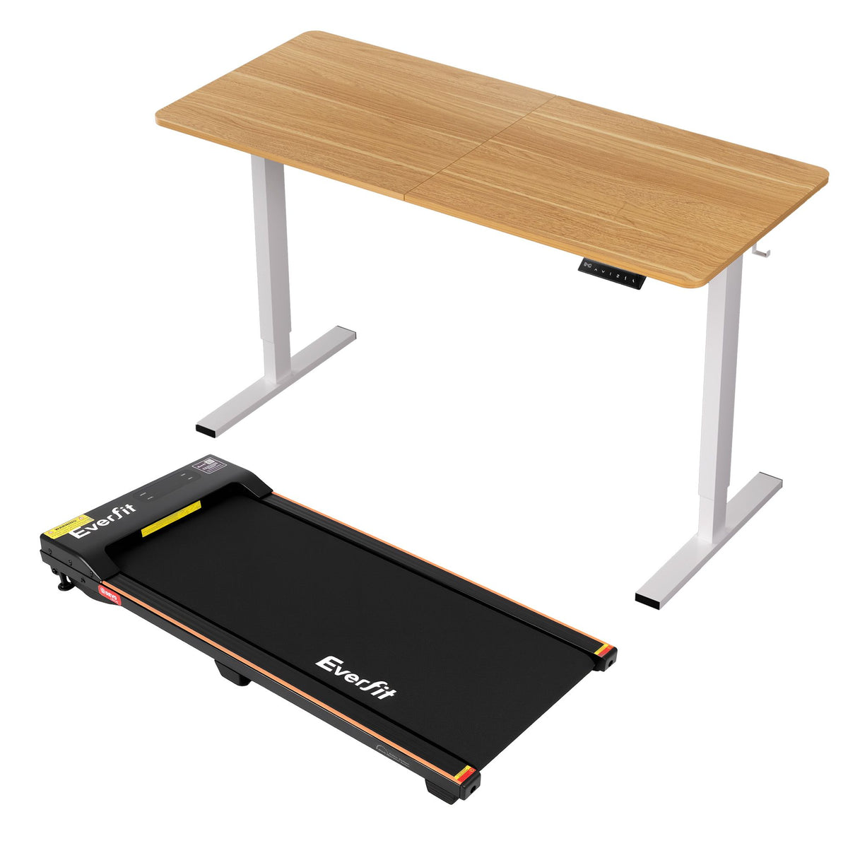 Artiss 140cm Standing Desk Treadmill Motorised Natural Wood