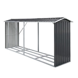 Giantz Firewood Storage Shed 334.5CM x 92CM Outdoor Log Rack Galvanised Steel Wood Holder