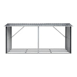 Giantz Firewood Storage Shed 334.5CM x 92CM Outdoor Log Rack Galvanised Steel Wood Holder