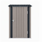 Giantz Garden Shed Outdoor Storage Metal Tool Shed Steel 99x104cm Brown