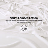 Giselle King 500TC Cotton 4Pcs Sheet Set with 40cm Extra Deep Pocket for Thick Mattresses Sateen Weave for Sweaty Nights White