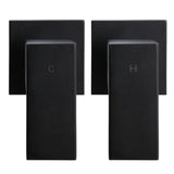 Cefito 9'' Rain Shower Head Set Handheld Round High Pressure Twins Tap Black