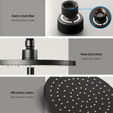Cefito 9'' Rain Shower Head Set Handheld Round High Pressure Twins Tap Chrome