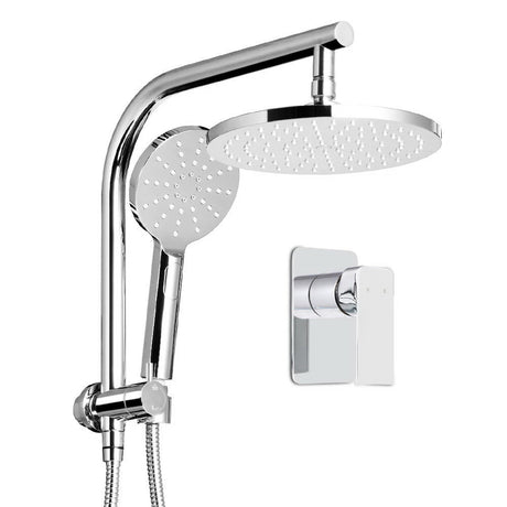 Cefito 9'' Rain Shower Head Set Handheld Round High Pressure Mixer Tap Chrome