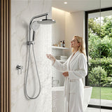 Cefito 9'' Rain Shower Head Set Handheld Round High Pressure Mixer Tap Chrome