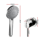 Cefito 4.5" Handheld Shower Head Round with Wall Bathroom Mixer Silver