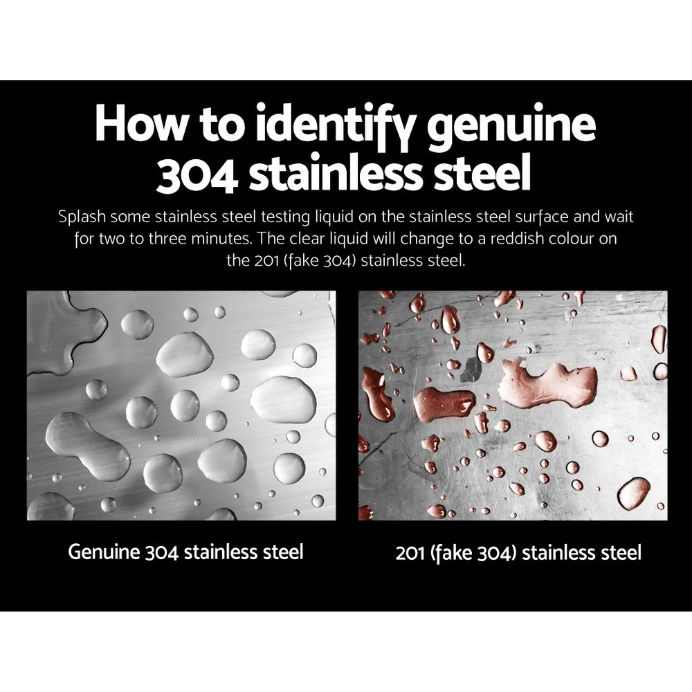 Cefito Kitchen Sink 45X39CM Stainless Steel Basin Single Bowl Silver