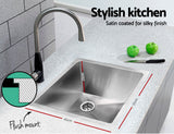 Cefito Kitchen Sink 51X45CM Stainless Steel Basin Single Bowl Silver