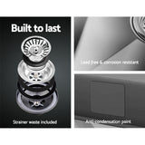 Cefito Kitchen Sink 51X45CM Stainless Steel Basin Single Bowl Silver