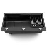 Cefito Kitchen Sink 75X45CM Stainless Steel Basin Single Bowl Drain Part Black