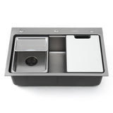 Cefito Kitchen Sink 304 Stainless Steel Bar Sink Millet Grain Water Basin Sink