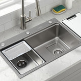 Cefito Kitchen Sink 304 Stainless Steel Bar Sink Millet Grain Water Basin Sink