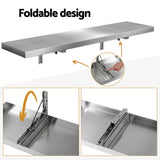 Cefito Commercial Stainless Steel Wall Shelf Kitchen Storage Rack 1200x300mm