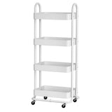 Artiss Storage Trolley Kitchen Cart 4 Tiers White