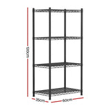Artiss 4-Tier Shelving Unit Adjustable Garage Storage Shelves Kitchen Rack Steel
