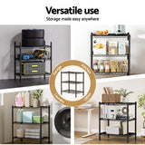 Artiss 3-Tier Shelving Unit Adjustable Garage Storage Shelves Kitchen Rack Steel
