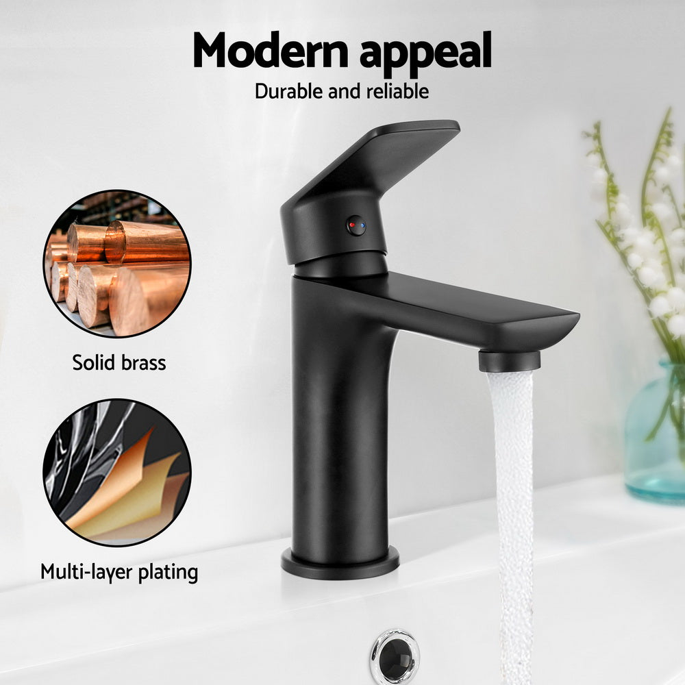 Cefito Bathroom Basin Mixer Tap Brass Faucet Vanity Laundry Sink Black
