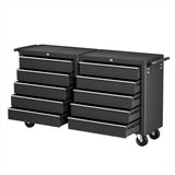 Giantz Tool Chest Trolley 10 Drawers Toolbox Storage Black