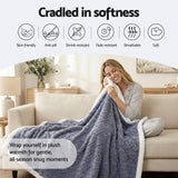 Giselle 152x203cm Throw Blanket Double-Sided Fleece Lightweight For Sofa Couch Bed Queen