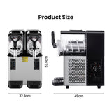 NORDA Slushie Machine 2x4L Tank Commercial Frozen Drink Maker 5 Modes Milkshake
