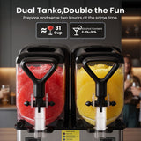 NORDA Slushie Machine 2x4L Tank Commercial Frozen Drink Maker 5 Modes Milkshake