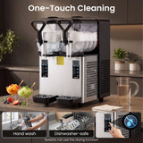 NORDA Slushie Machine 2x4L Tank Commercial Frozen Drink Maker 5 Modes Milkshake