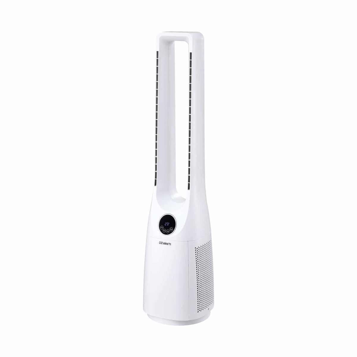 Devanti Bladeless Tower Fan 100cm 2-in-1 Cooling Airflow Purifying Remote