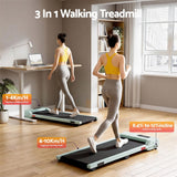 Everfit 3 in 1 Walking Pad Treadmill 12% Incline Under Desk Treadmills for Home Gym 38cm Belt Green