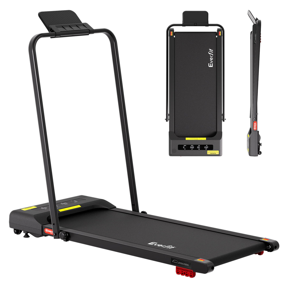 Everfit Treadmill Electric Walking Pad Incline Under Desk 380mm Black