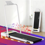 Everfit Treadmill Electric Walking Pad Incline Under Desk 380mm White