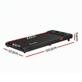 Everfit 5 in 1 Vibration Walking Pad Under Desk Treadmill 10% Incline 400mm Belt Home Gym Black