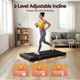Everfit 5 in 1 Vibration Walking Pad Under Desk Treadmill 10% Incline 400mm Belt Home Gym Black
