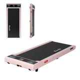 Everfit 5 in 1 Vibration Walking Pad Under Desk Treadmill 10% Incline 400mm Belt Home Gym Pink