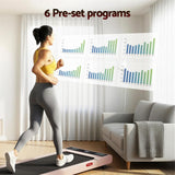 Everfit 5 in 1 Vibration Walking Pad Under Desk Treadmill 10% Incline 400mm Belt Home Gym Pink