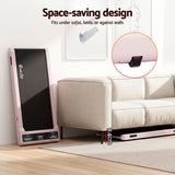 Everfit 5 in 1 Vibration Walking Pad Under Desk Treadmill 10% Incline 400mm Belt Home Gym Pink