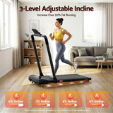 Everfit Treadmill Electric Walking Pad with Incline Foldable for Home Gym Black